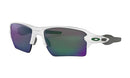 OAKLEY MEN'S OO9188 FLAK 2.0 XL SUNGLASSES POLISHED WHITE/PRIZM JADE - Like New