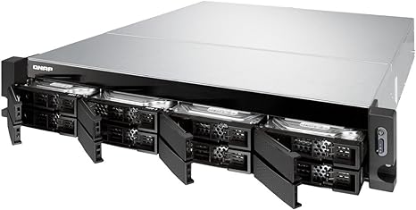 QNAP TS-873U-RP 8-Bay NAS/iSCSI IP-SAN,10GbE Redundant PSU - Silver/Black Like New