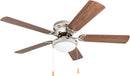 Portage Bay Hugger 52" Brushed Nickel West Hill Ceiling Fan - BROWN - Like New