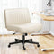 Darkecho Criss Cross Chair with Wheels Padded Leather Spring - Scratch & Dent