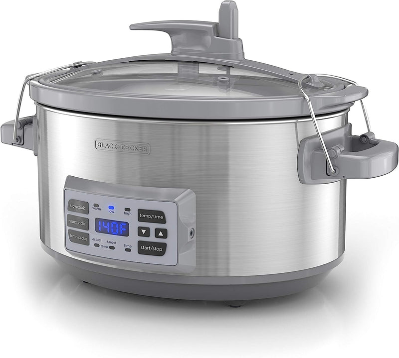 BLACK+DECKER 7 Quart Digital Slow Cooker, SCD7007SSD - Stainless Steel - Like New