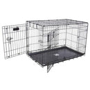 PRECISION PET PRODUCTS TWO DOOR PROVALUE WIRE DOG CRATE, 42 INCH - BLACK - Like New