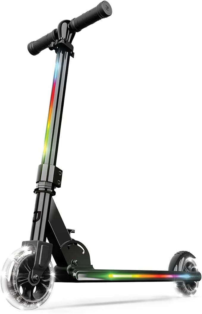 Jetson Mars Kids 2-Wheel Light-Up Kick Scooter LED Handlebar - Black - Like New