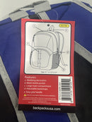 MODA WEST 17" BACKPACK - BLUE/GRAY/BLACK - Like New