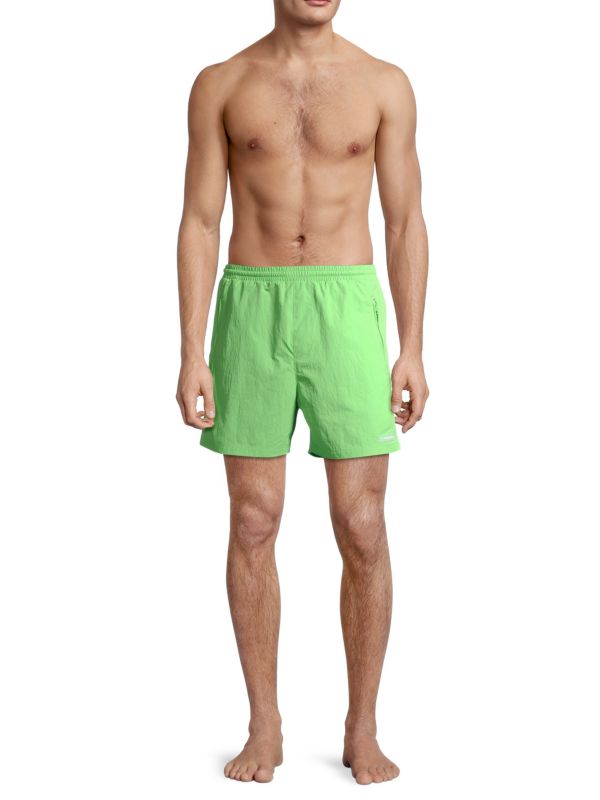 HELMUT LANG MEN'S NEON SWIM SHORTS - SIZE: MEN S - LAWN - Brand New