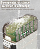 ANYASK 2-TIER SLIM BATHROOM STORAGE CABINET - WHITE/TRANSPARENT GRAY - Like New