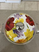 PIONEER WOMAN 4 QT ENAMEL DUTCH OVEN POT FLORAL GARDEN ENAMELED STEEL - Brand New