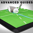 CHAMPKEY HEAVY-DUTY GOLF HITTING MAT - SWING PATH FEEDBACK - GREEN - 13"x17" - Like New