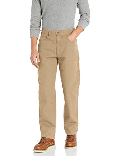 AMAZON ESSENTIALS MEN'S CARPENTER PANTS TOOL POCKETS 36W X 31L KHAKI BROWN - Brand New