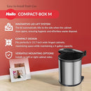 Hailo Compact-Box M Built-in Kitchen Trash Can Lid-Lift System X0046QRFEJ - SS - Brand New