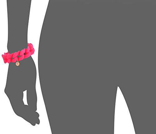 MARC JACOBS KNOCKOUT PINK HAUTE MESS RUBBER TURN LOCK STRETCH BRACELET - Brand New
