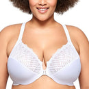GLAMORISE WOMEN'S FRONT-CLOSE T-BACK WONDERWIRE, WOMEN 46DD, WHITE - Like New