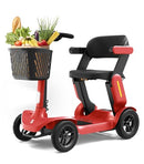 GLASHOW S3 MOBILITY SCOOTER SENIORS 25 MILES , 6 MPH MAX, 265LBS LOADING - RED - Like New