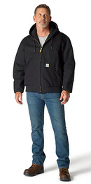 CARHARTT ICONIC J140 FIRM DUCK ACTIVE JACKET - SIZE: MEN 5XL - BLACK - Like New