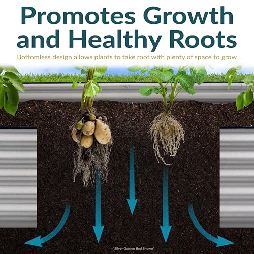 Sunnydaze 11.75" H Raised Metal Bed - Galvanized Raised Garden Bed Outdoor - Like New