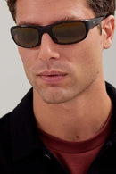 Maui Jim Men's & Women's Stingray Polarized Rectangular Sunglasses H103-10 - Like New