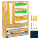 6 in 1 Ziplock bag organizer (Bamboo), foil and plastic roll dispenser - Brand New