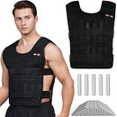 LEKÄRO ADJUSTABLE WEIGHTED VEST 44LB, 96 STEEL PLATES INCLUDED, FZ-4685 - BLACK - Like New