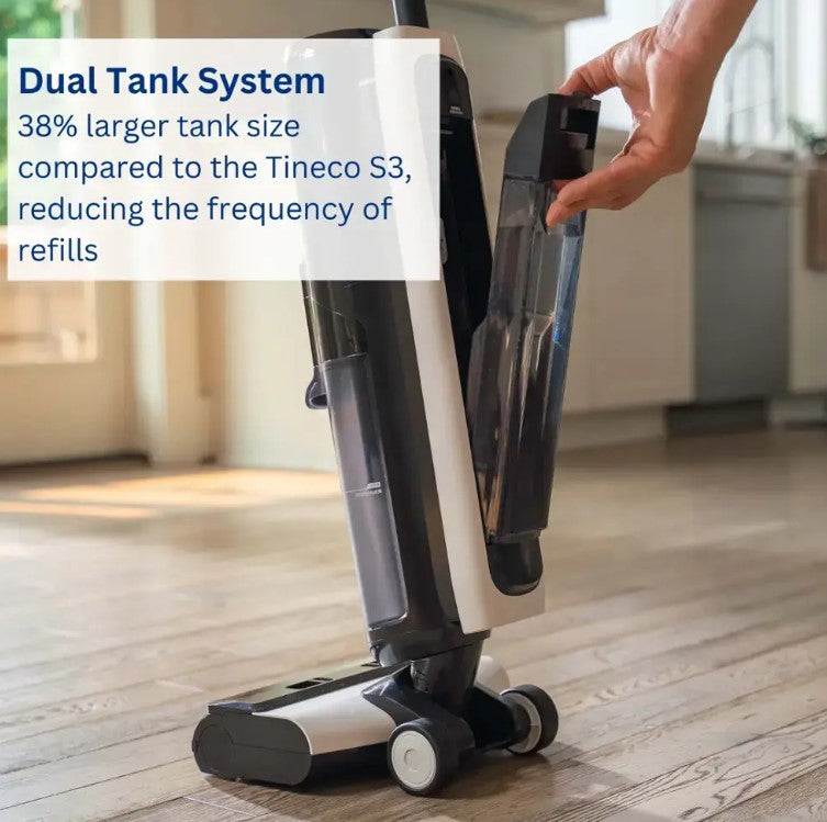 TINECO FLOOR ONE S5 EXTREME 3 IN 1 MOP,VACUUM & SELF CLEANING FLOOR WASHER,BLACK - Like New