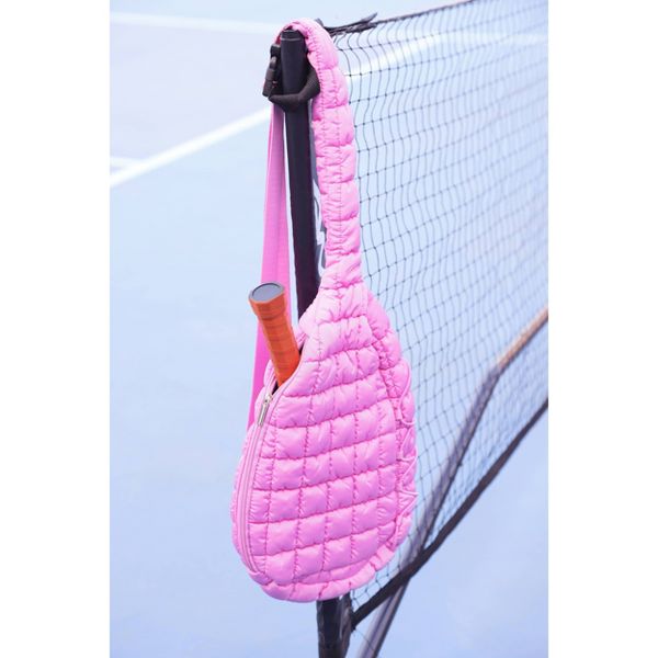 PICKLE O' JOE QUILTED SLING BAG PICKLEBALL BAG - VIBRANT PURPLE - Brand New