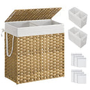 SONGMICS Laundry Hamper with Lid, 110L Natural ULCB52NL - NATURAL - Like New