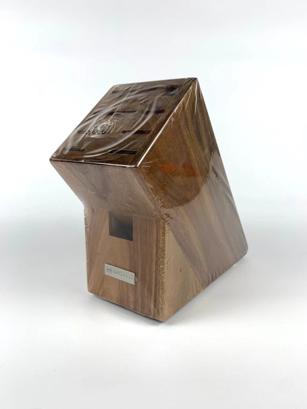 WUSTHOF 9 SLOT KNIFE BLOCK ACACIA WOOD - BROWN - Brand New