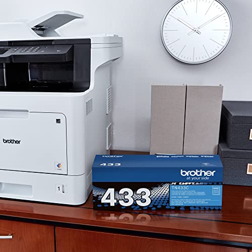 BROTHER GENUINE HIGH YIELD TONER CARTRIDGE TN433C REPLACEMENT CYAN TONER - Brand New