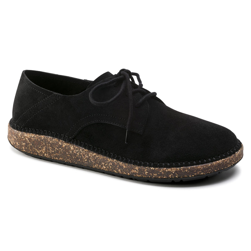 BIRKENSTOCK UNISEX GARY SUEDE LEATHER SHOES NARROW WIDTH - BLACK - 9N - Like New