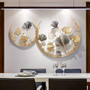 UUABAEF 3D Gold wall decor, Ginkgo Leaf Metal Wall Art Decor, 43 * 26" - Brand New