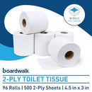 Boardwalk 2-Ply Bulk Toilet Paper Rolls 125 Feet Septic Safe 96 Count B00U93OW02 - Brand New