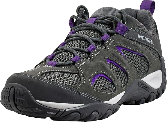 MERRELL WOMEN'S YOKOTA 2 HIKING SHOE - SIZE: WOMEN 7 (AU/UK W4.5) - GRANITE - Like New