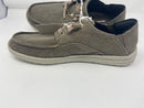 SKECHERS MEN'S RELAXED MEMORY FOAM SLIP-ON SHOES - SIZE: MEN 8 - GRAY & BROWN - Brand New