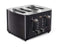 CRUX 4-SLICE TOASTER WITH EXTRA WIDE SLOTS & 6 SETTING SHADE CONTROL - BLACK - Like New