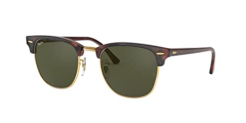 RAY BAN CLUBMASTER NON POLARISED - TORTOISE ON GOLD & G-15 GREEN - SIZE 51 - Like New