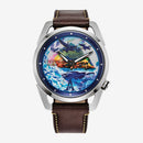 CITIZEN AVATAR MENS BROWN LEATHER STRAP WATCH AW2060-02W - BROWN - Like New