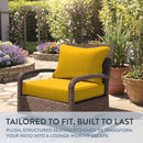 CALIFORNIA UMBRELLA OUTDOOR DEEP SEAT CUSHION, 24 X 48 INCH,LEMON - Brand New