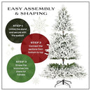 NATIONAL TREE 6 FT PRE-LIT FLOCKED ACACIA ARTIFICIAL CHRISTMAS TREE - GREEN - Brand New