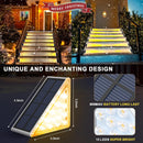 GENERIC LED SOLAR STEP LIGHTS WATERPROOF OUTDOOR, 6 PACK - WARM WHITE - Like New
