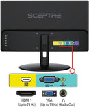 Sceptre LED Monitor 20" HD+ HDMI VGA Speakers Black 2021 E205W-16003RTT Like New