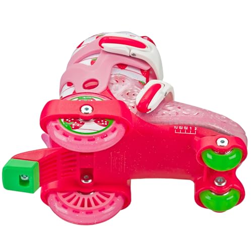 ROLLER DERBY FUN ROLL BEGINNER ROLLER SKATES - SIZE WOMEN SMALL 7-11 STRAWBERRY - Like New