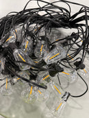 GENERIC 120FT OUTDOOR STRING LIGHTS WITH REMOTE CONTROL - BLACK - Like New