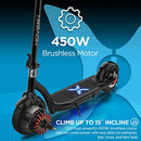 HOVER-1 ALPHA PRON ELECTRIC KICK SCOOTER, 5HR CHARGE, 10 INCH TIRES - BLACK - Like New