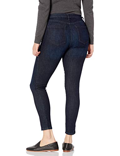 AMAZON ESSENTIALS WOMEN'S MID RISE CURVY SKINNY JEAN - SIZE 12 SHORT - DARK WASH - Like New