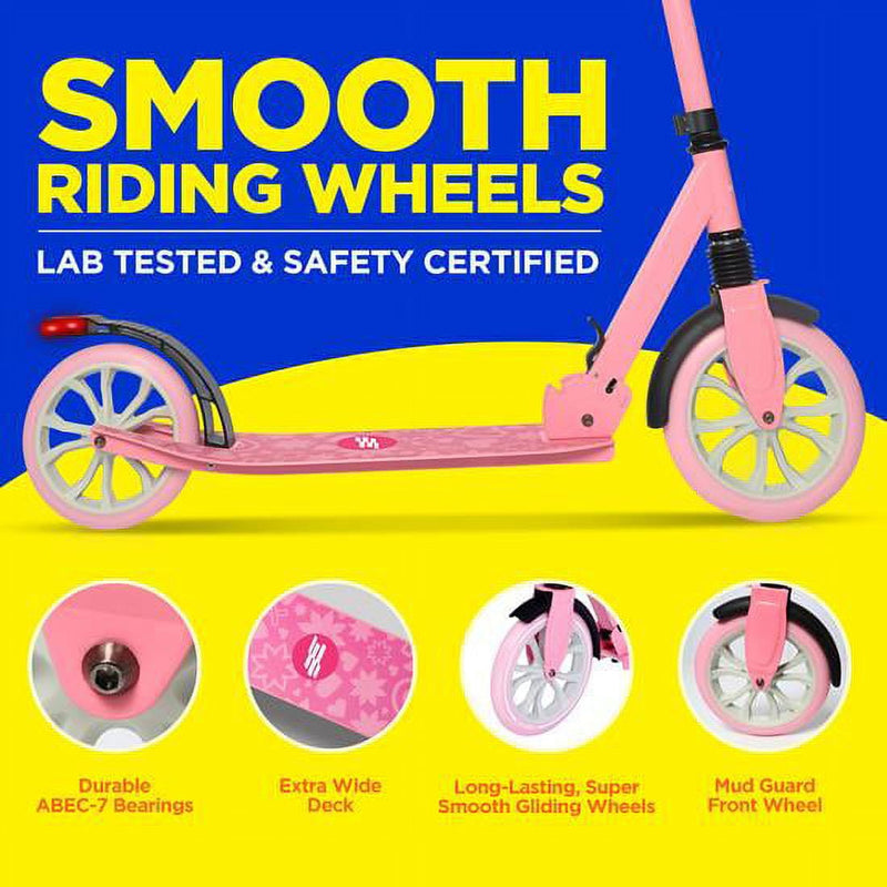 SERENELIFE KICK SCOOTER ADULT TEENAGERS KIDS 2 WHEEL SCOOTER - PINK - Like New