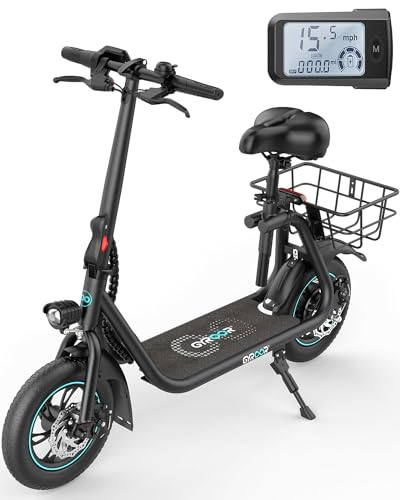 Gyroor Electric Scooter for Adults with Seat, 20/25 Miles Range 450W Like New