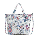 VERA BRADLEY WOMEN'S COTTON MINI VERA TOTE BAG - MAGNIFIQUE FLORAL - Brand New