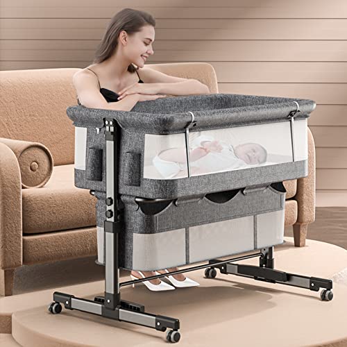 3 in 1 Baby Bassinet, Upgraded Beside Crib with 360 Highly - Scratch & Dent