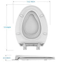 GarveeTech Elongated Toilet Seat with Built-in Toddler Seat & Slow Close, White - Like New