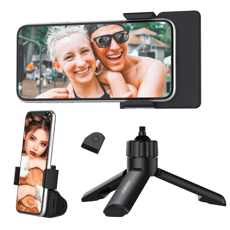 YOOZON BLUETOOTH PHONE TRIPOD MINI SELFIE STICK TRIPOD STAND HOLDER - BLACK - Like New