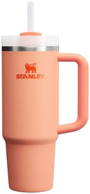 STANLEY QUENCHER H2.0 TUMBLER WITH HANDLE AND STRAW 30 OZ - NECTARINE - Like New